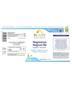 Magnésium Magnum B6, 90 gélules